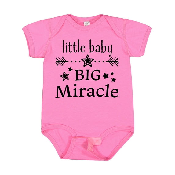Inktastic Little Baby, Big Miracle Boys or Girls Baby Bodysuit