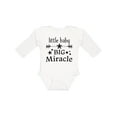 thumbnail image 1 of Inktastic Little Baby, Big Miracle Boys or Girls Long Sleeve Baby Bodysuit, 1 of 5