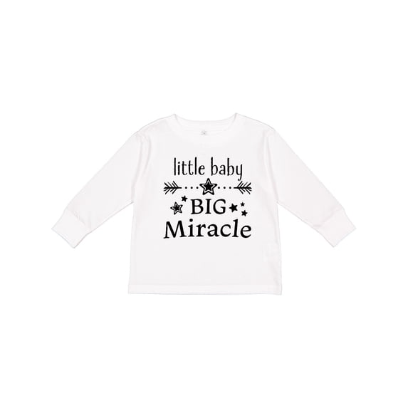 Inktastic Little Baby, Big Miracle Boys or Girls Long Sleeve Toddler T-Shirt