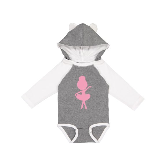 Inktastic Little Ballerina Girls Long Sleeve Baby Bodysuit