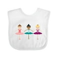 thumbnail image 1 of Inktastic Little Ballerina Trio Girls Baby Bib, 1 of 4