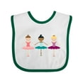 thumbnail image 1 of Inktastic Little Ballerina Trio Girls Baby Bib, 1 of 4