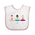 thumbnail image 1 of Inktastic Little Ballerina Trio Girls Baby Bib, 1 of 4