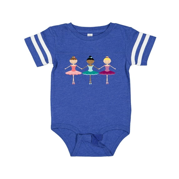 Inktastic Little Ballerina Trio Girls Baby Bodysuit