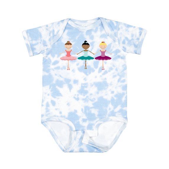 Inktastic Little Ballerina Trio Girls Baby Bodysuit