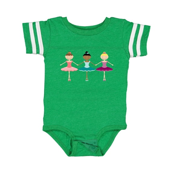 Inktastic Little Ballerina Trio Girls Baby Bodysuit