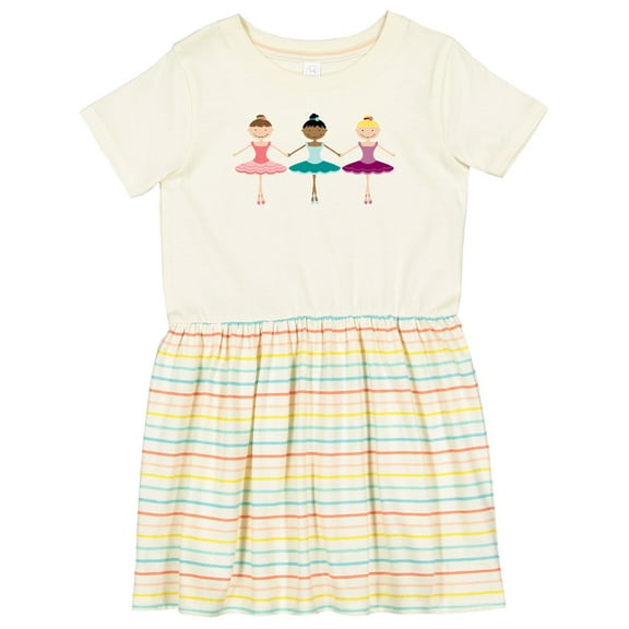 Inktastic Little Ballerina Trio Girls Toddler Dress