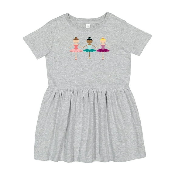 Inktastic Little Ballerina Trio Girls Toddler Dress