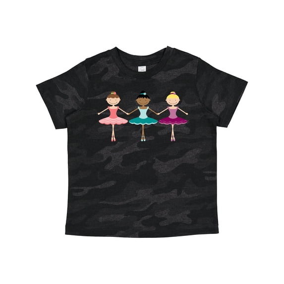 Inktastic Little Ballerina Trio Girls Toddler T-Shirt