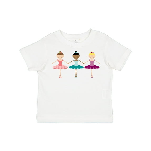 Inktastic Little Ballerina Trio Girls Toddler T-Shirt