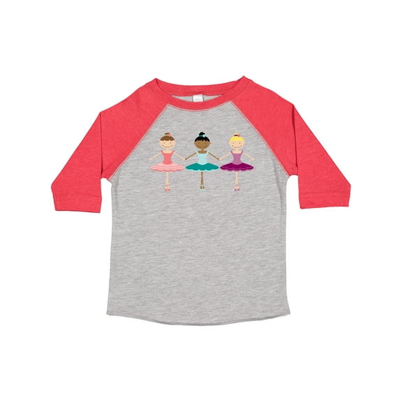 Inktastic Little Ballerina Trio Girls Toddler T-Shirt