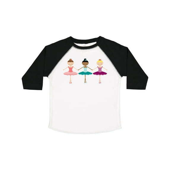 Inktastic Little Ballerina Trio Girls Toddler T-Shirt