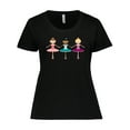 thumbnail image 1 of Inktastic Little Ballerina Trio Women's Plus Size T-Shirt, 1 of 5