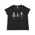 thumbnail image 1 of Inktastic Little Ballerina Trio Women's Plus Size T-Shirt, 1 of 5