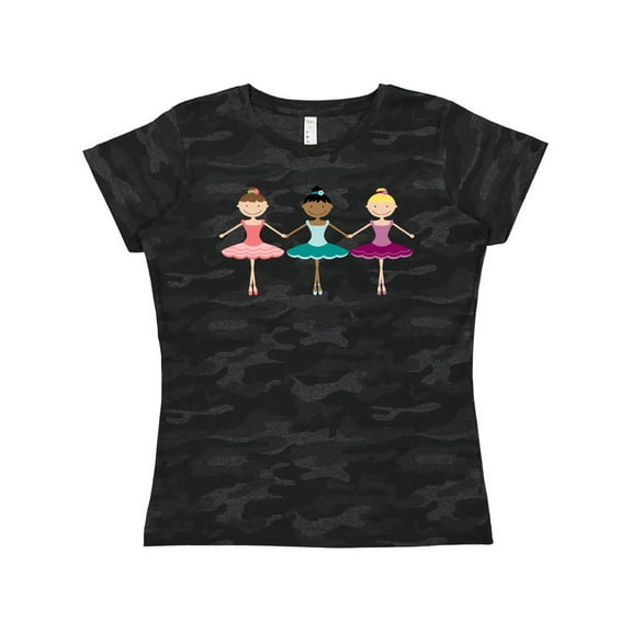 Inktastic Little Ballerina Trio Women's T-Shirt