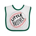 thumbnail image 1 of Inktastic Little Brother- Baseball Boys Baby Bib, 1 of 4