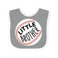 thumbnail image 1 of Inktastic Little Brother- Baseball Boys Baby Bib, 1 of 4
