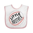thumbnail image 1 of Inktastic Little Brother- Baseball Boys Baby Bib, 1 of 4