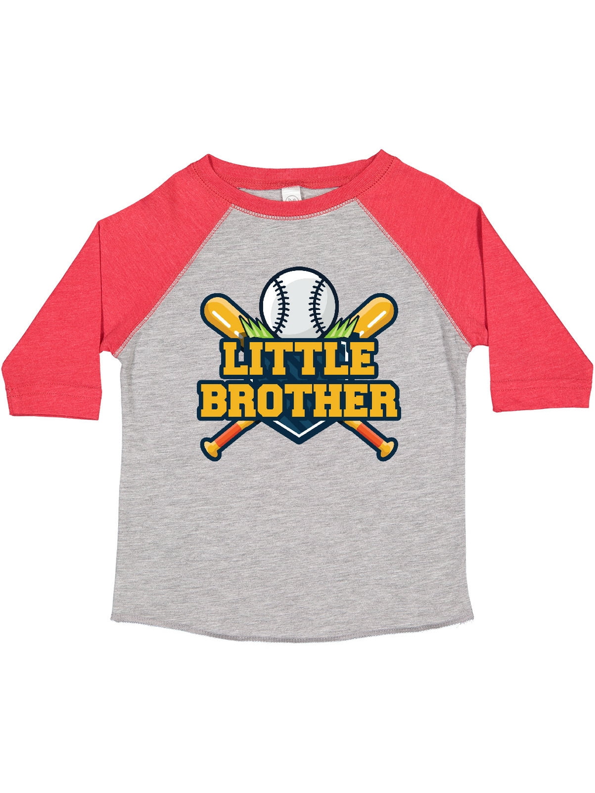 Inktastic Little Brother Baseball Boys Toddler T-Shirt