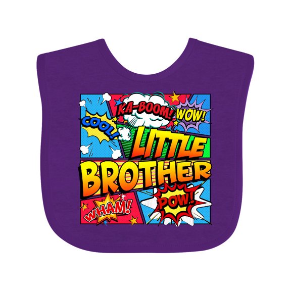 Inktastic Little Brother Comic Book Boys Baby Bib
