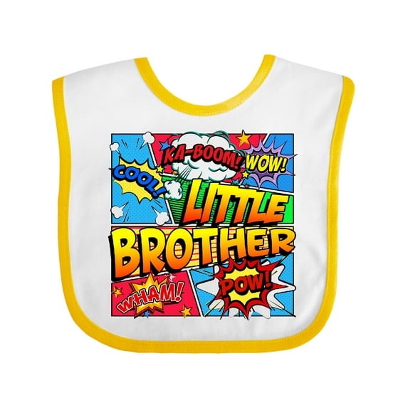 Inktastic Little Brother Comic Book Boys Baby Bib