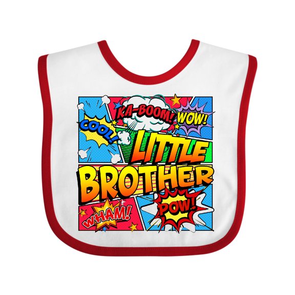 Inktastic Little Brother Comic Book Boys Baby Bib