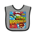 thumbnail image 1 of Inktastic Little Brother Comic Book Boys Baby Bib, 1 of 4