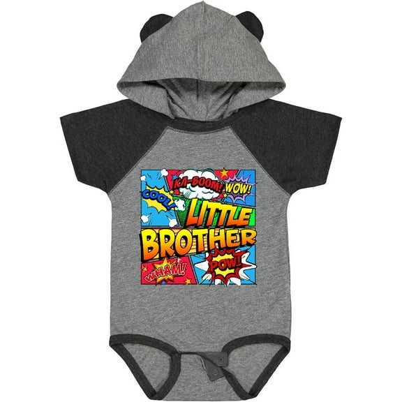 Inktastic Little Brother Comic Book Boys Baby Bodysuit