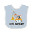 thumbnail image 1 of Inktastic Little Brother Construction Truck Boys Boys Baby Bib, 1 of 4