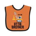 thumbnail image 1 of Inktastic Little Brother Construction Truck Boys Boys Baby Bib, 1 of 4