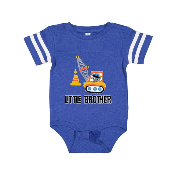 Inktastic Little Brother Construction Truck Boys Boys Baby Bodysuit
