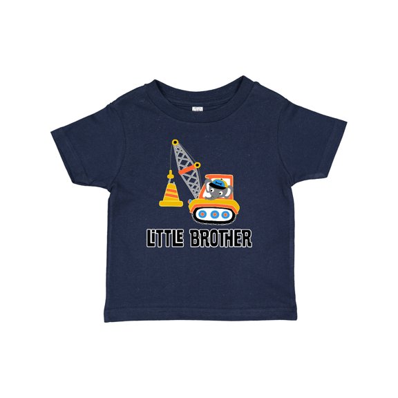 Inktastic Little Brother Construction Truck Boys Boys Baby T-Shirt