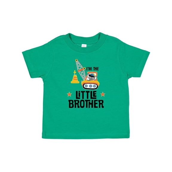 Inktastic Little Brother Construction Truck Boys Boys Baby T-Shirt