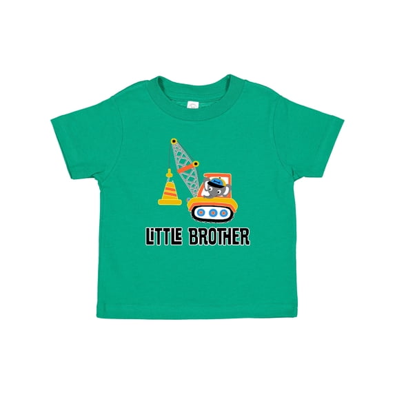 Inktastic Little Brother Construction Truck Boys Boys Baby T-Shirt
