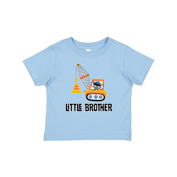 Inktastic Little Brother Construction Truck Boys Boys Baby T-Shirt
