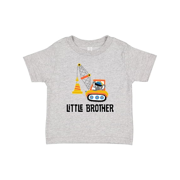 Inktastic Little Brother Construction Truck Boys Boys Baby T-Shirt
