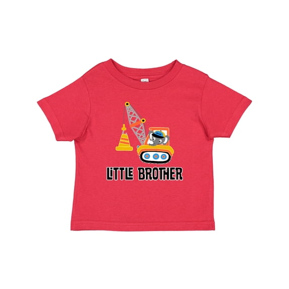 Inktastic Little Brother Construction Truck Boys Boys Baby T-Shirt