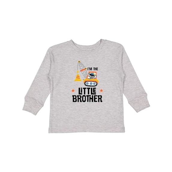 Inktastic Little Brother Construction Truck Boys Boys Long Sleeve Toddler T-Shirt