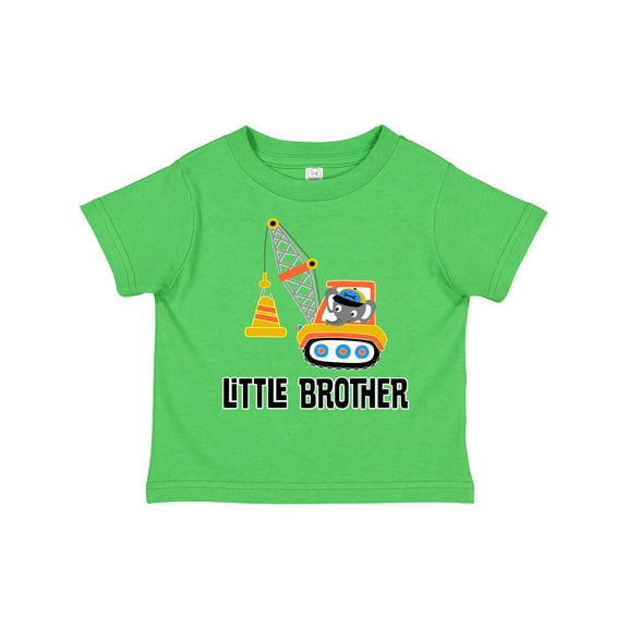 Inktastic Little Brother Construction Truck Boys Boys Toddler T-Shirt