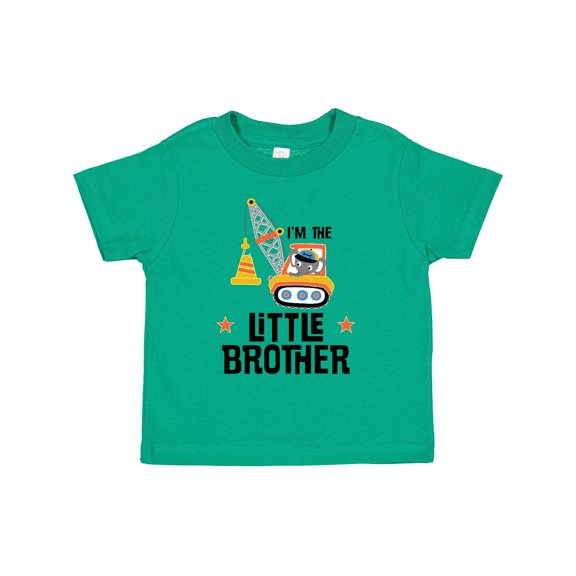 Inktastic Little Brother Construction Truck Boys Boys Toddler T-Shirt