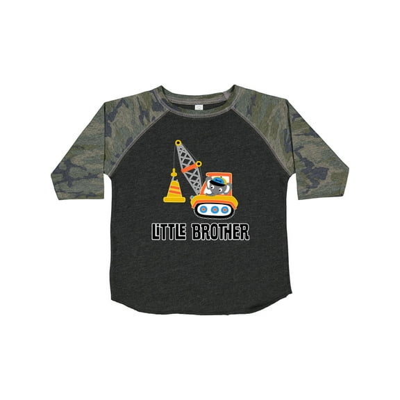Inktastic Little Brother Construction Truck Boys Boys Toddler T-Shirt