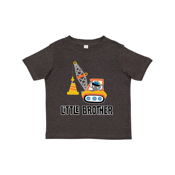 Inktastic Little Brother Construction Truck Boys Boys Toddler T-Shirt