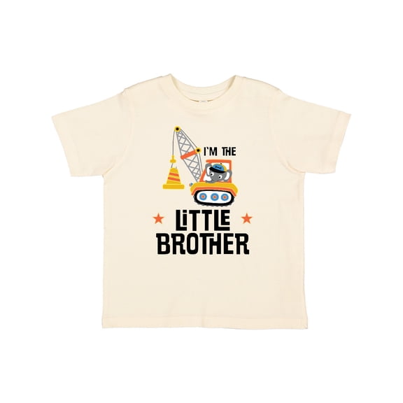 Inktastic Little Brother Construction Truck Boys Boys Toddler T-Shirt