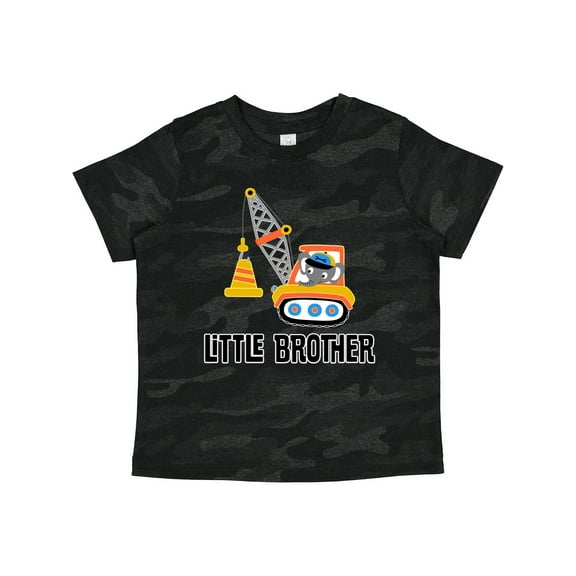 Inktastic Little Brother Construction Truck Boys Boys Toddler T-Shirt