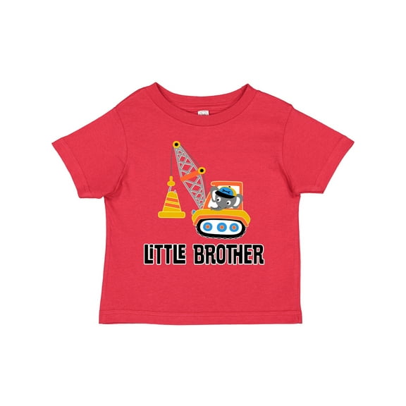 Inktastic Little Brother Construction Truck Boys Boys Toddler T-Shirt