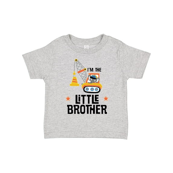 Inktastic Little Brother Construction Truck Boys Boys Toddler T-Shirt