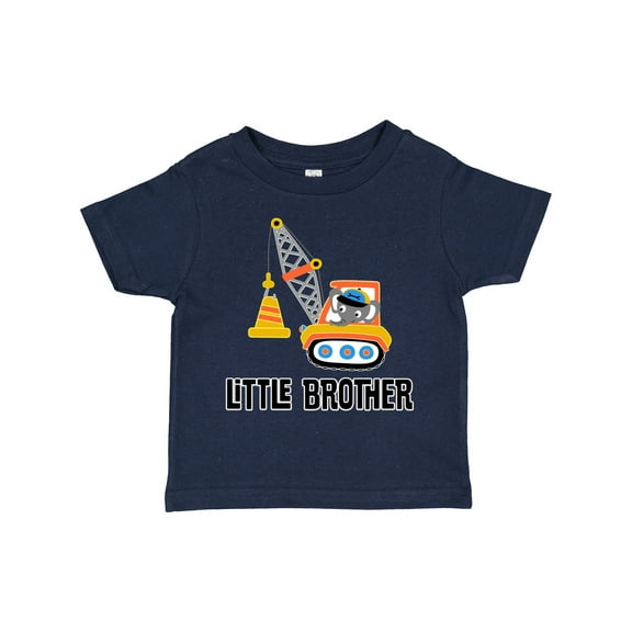 Inktastic Little Brother Construction Truck Boys Boys Toddler T-Shirt