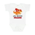 thumbnail image 1 of Inktastic Little Brother Cute Red and Orange Dragon Boys Baby Bodysuit, 1 of 5