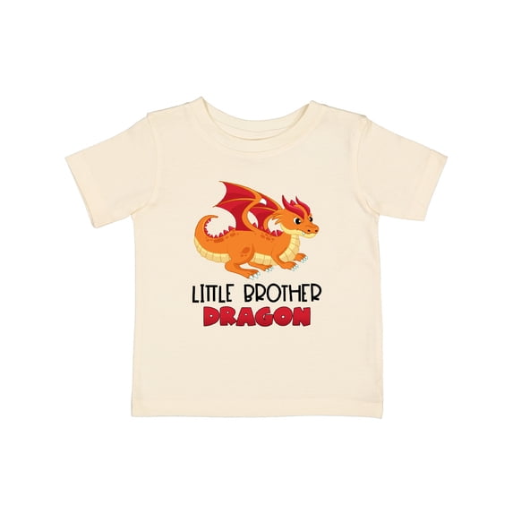 Inktastic Little Brother Cute Red and Orange Dragon Boys Baby T-Shirt
