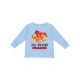 thumbnail image 1 of Inktastic Little Brother Cute Red and Orange Dragon Boys Long Sleeve Toddler T-Shirt, 1 of 5